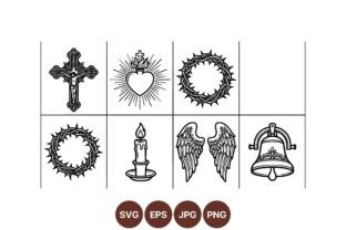 Religious Christian Vector Icons Graphic by DesignVectx · Creative Fabrica