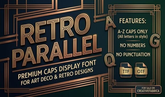 Retro Parallel Font PNG with transparent background - Preview 1