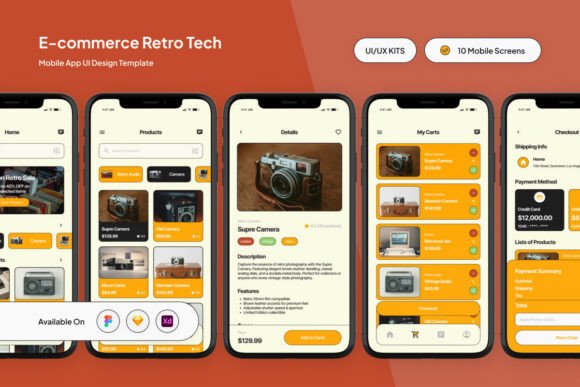 Retrome - Retro Tech E-commerce UI Kit