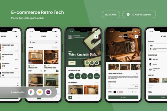 Retrowave - Retro Tech E-commerce UI Kit