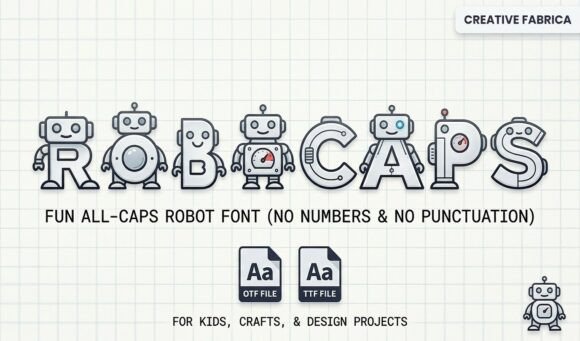 Robocaps Font PNG with transparent background - Preview 1