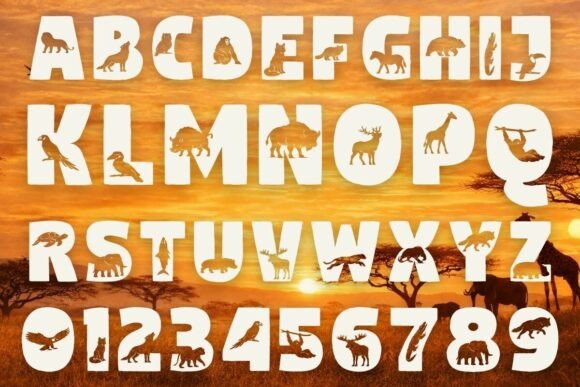 Safari Friends Font PNG with transparent background - Preview 2