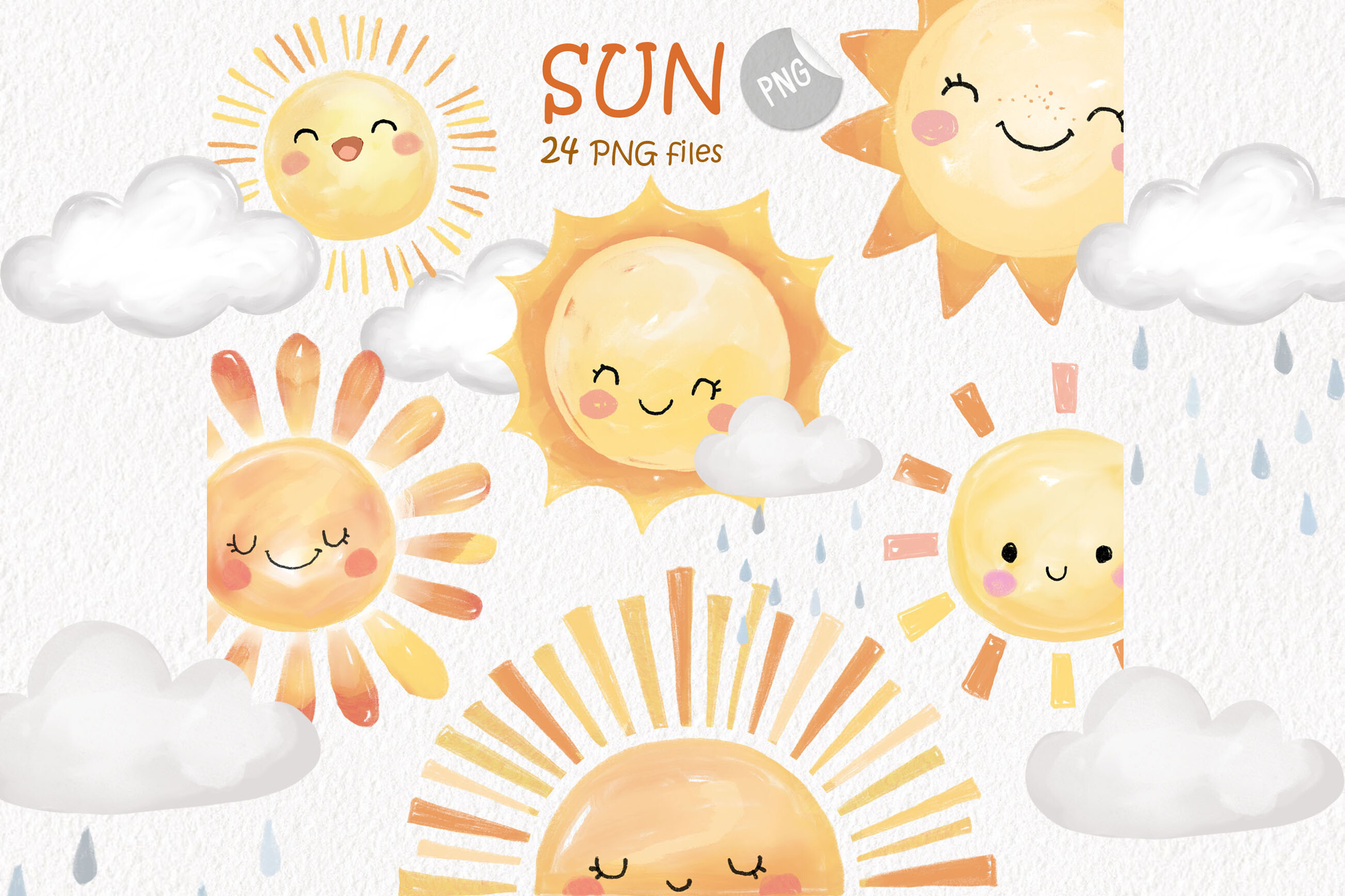 Sun Clipart | Hand Drawn Clipart