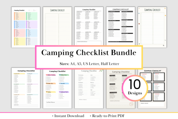 Ultimate Camping Checklist Bundle