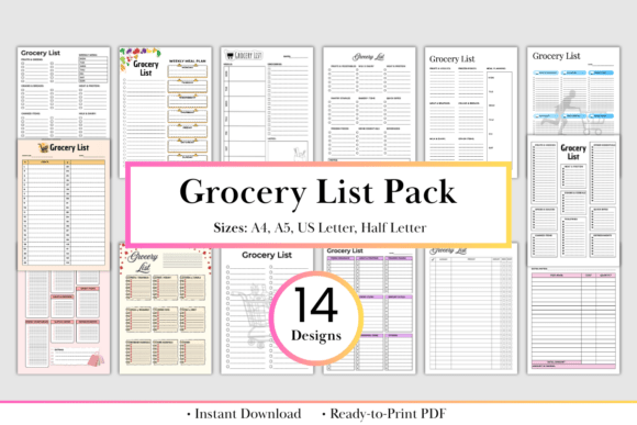 Ultimate Grocery List Bundle | Printable