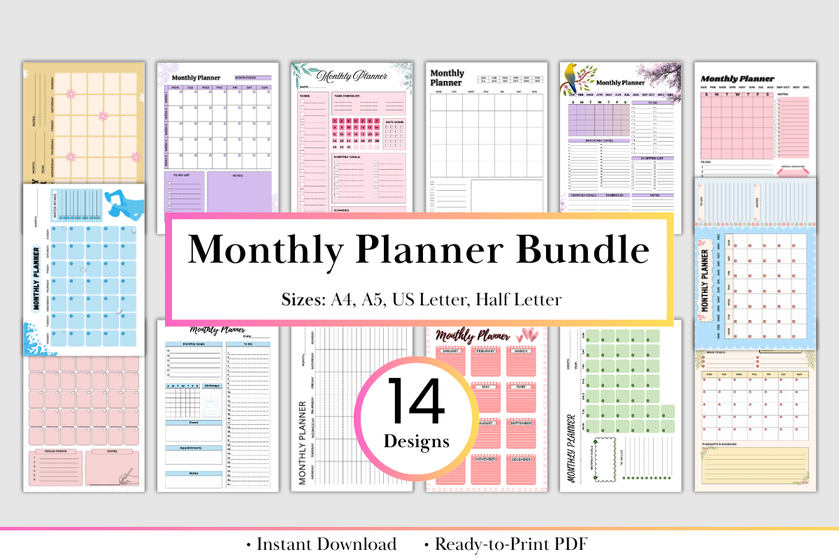 Ultimate Monthly Planner Bundle