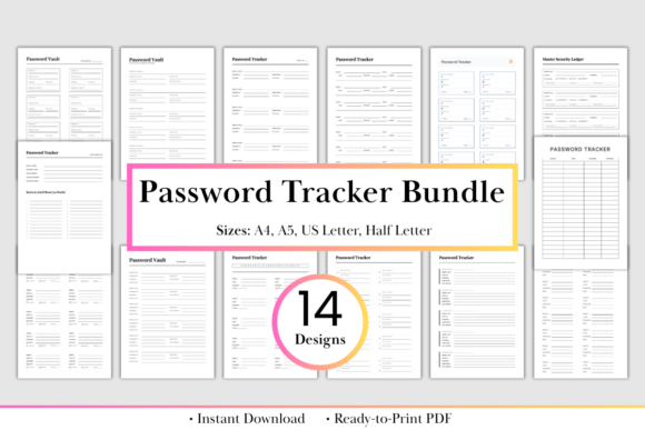 Ultimate Password Tracker Bundle