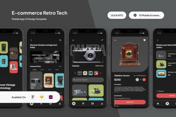 Vintagem - Retro Tech E-commerce UI Kit