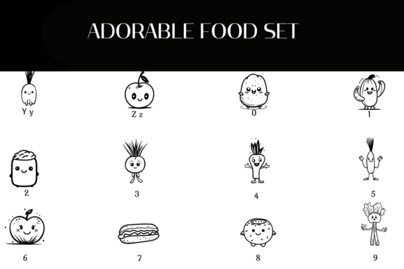 Adorable Food Set Font - Preview 3