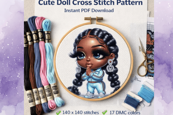 Braided Beauty Cross Stitch Pattern