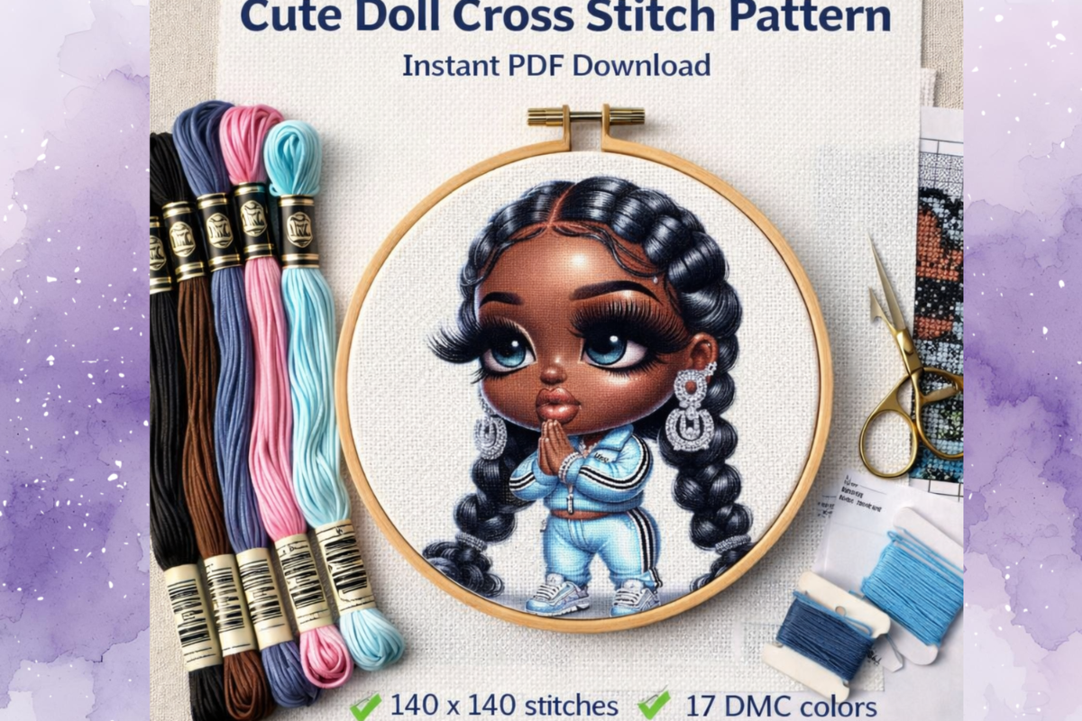 Braided Beauty Cross Stitch Pattern