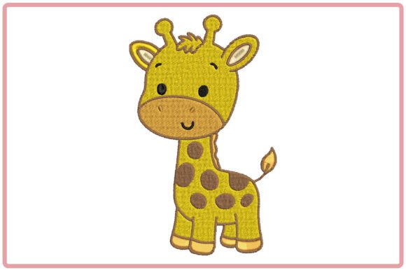 Cute Baby Giraffe Embroidery Design