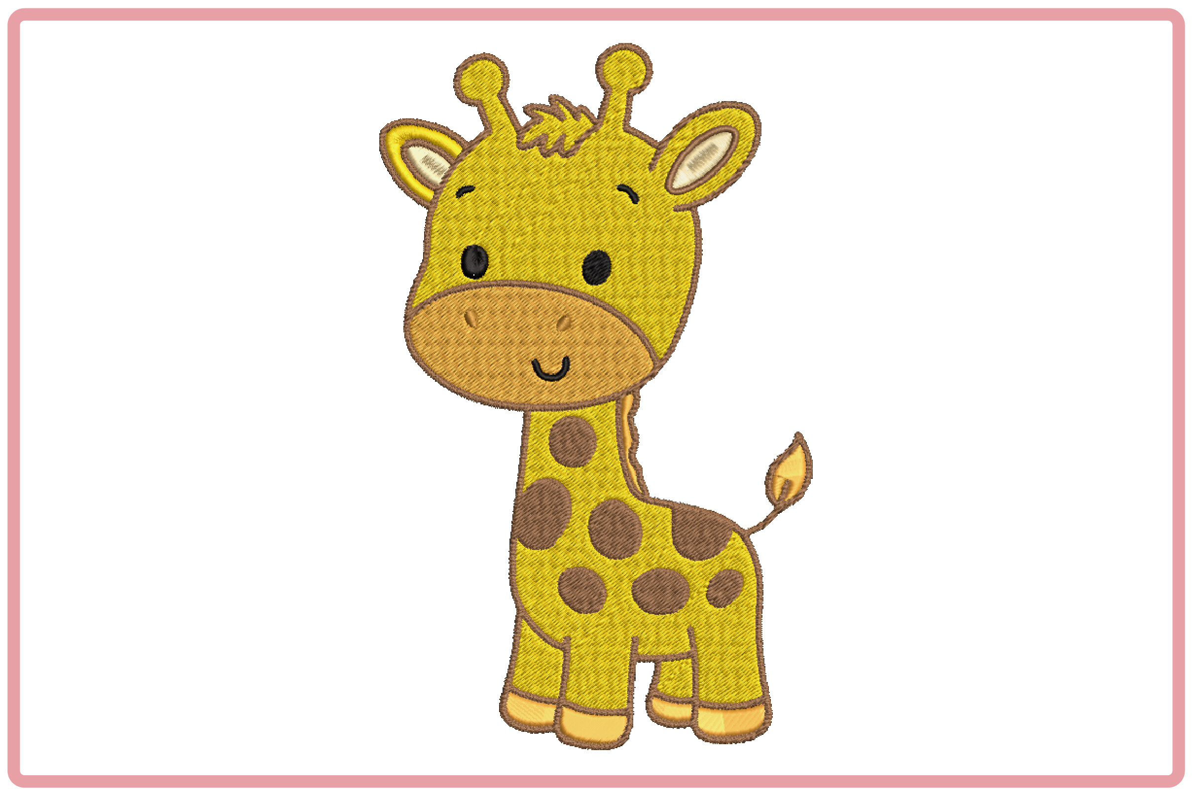 Cute Baby Giraffe Embroidery Design