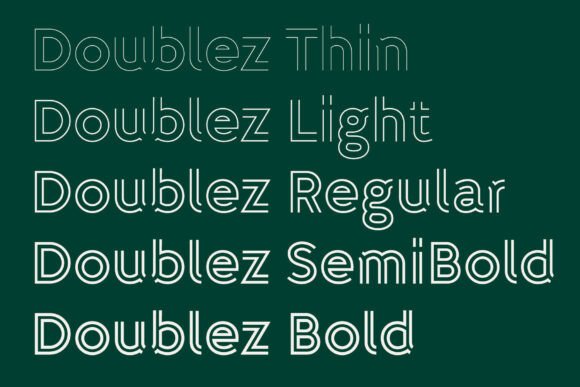 Doublez Font PNG with transparent background - Preview 1