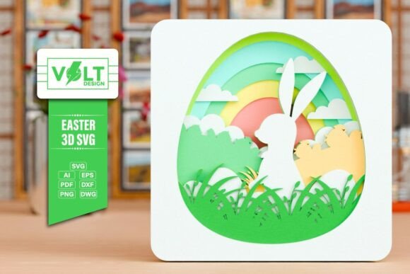 Easter 3D SVG Cut Files for Paper Crafts - Creative Fabrica