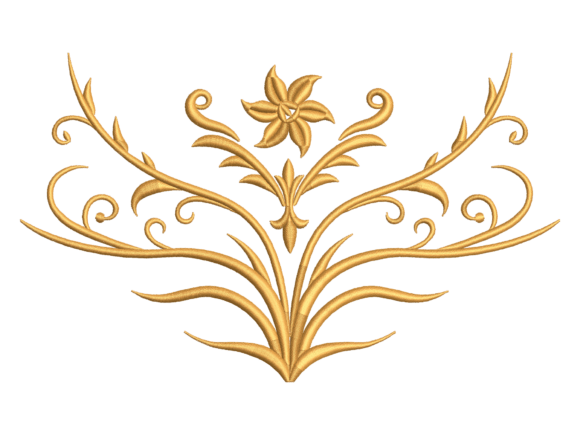Elegant Gold Floral Flourish