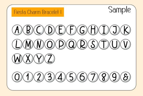 Fiesta Charm Bracelet Font - Preview 2