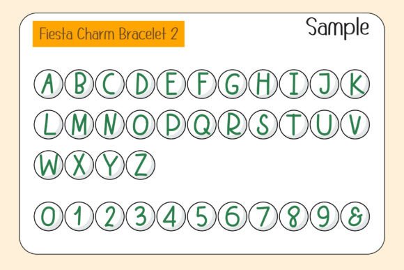 Fiesta Charm Bracelet Font - Preview 3