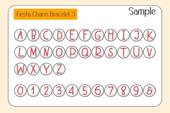 Fiesta Charm Bracelet Font - Preview 4