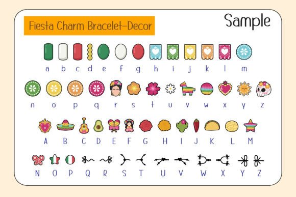 Fiesta Charm Bracelet Font - Preview 5