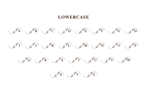 Floral Infinity Monogram Font PNG with transparent background - Preview 5