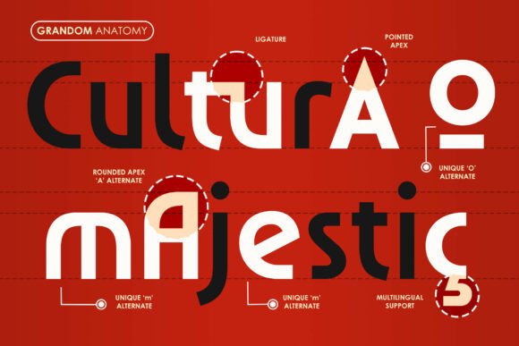 Grandom Font PNG with transparent background - Preview 1