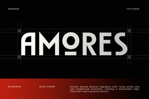 Grandom Font PNG with transparent background - Preview 4