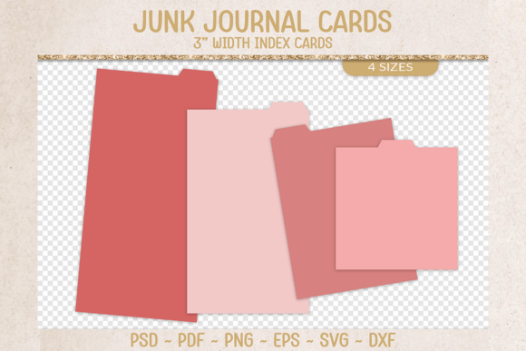 Junk Journal Index Card Templates