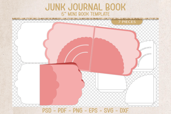 Junk Journal Mini Book Template
