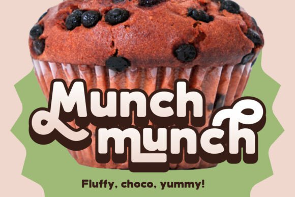 Mocha Muffin Font PNG with transparent background - Preview 3