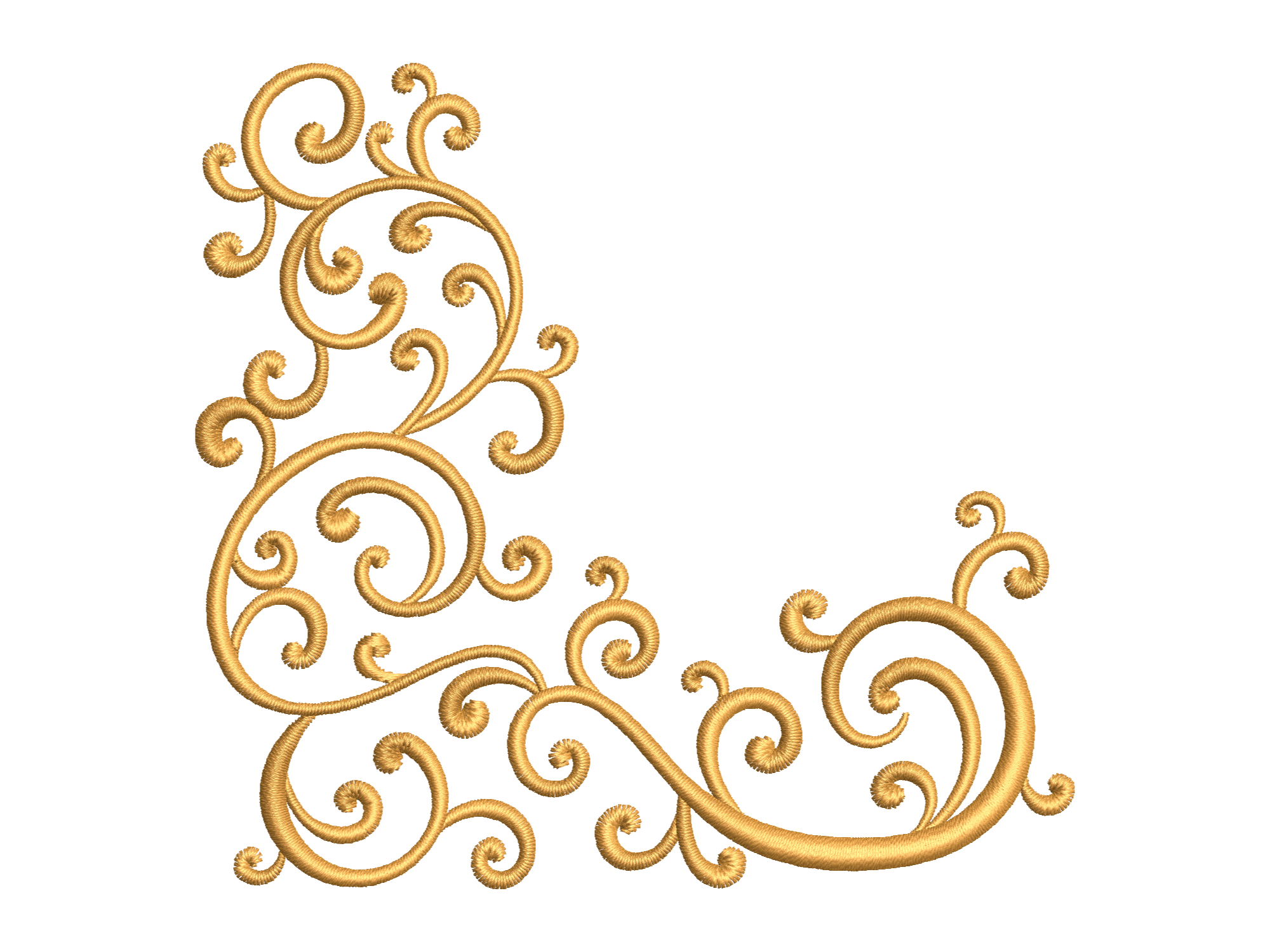 Ottoman Corner Scroll Ornament Embroider