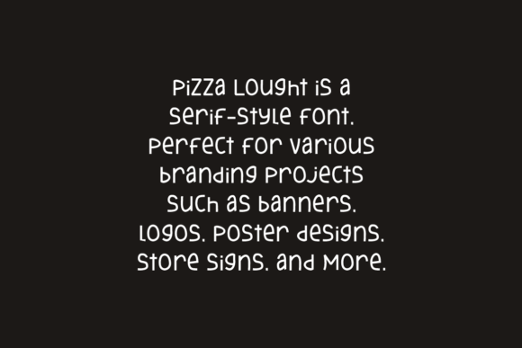 Pizza Lought Font PNG with transparent background - Preview 4