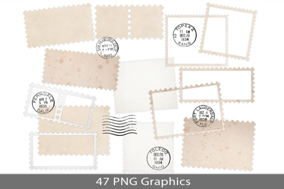 Postage Stamp Frame Template