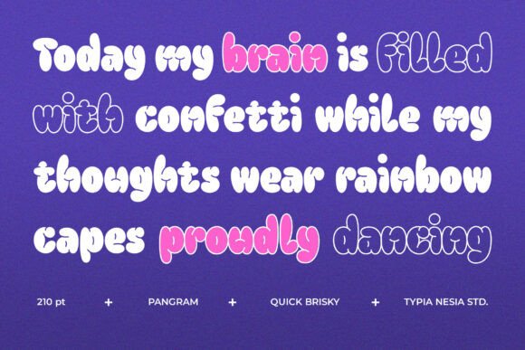 Quick Brisky Font font preview - 3