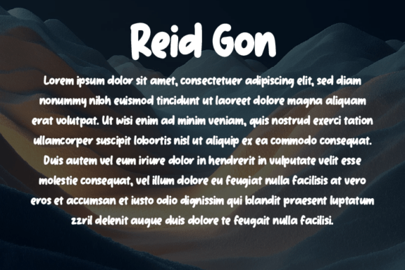 Reid Gon Font PNG with transparent background - Preview 2