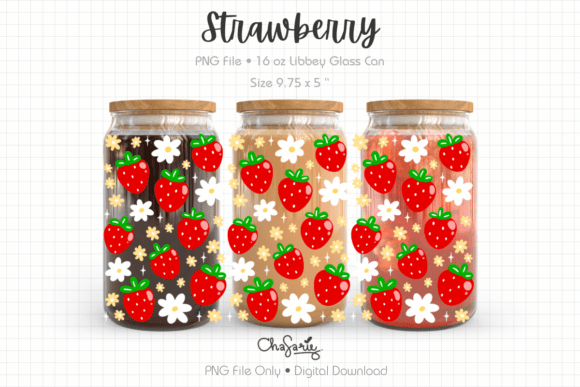 Summer Strawberry Libbey Tumbler Wrap