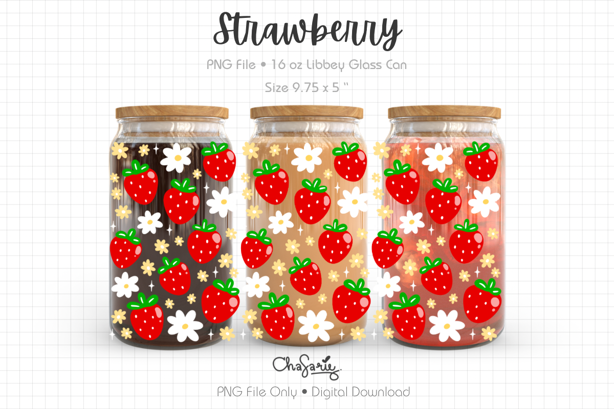 Summer Strawberry Libbey Tumbler Wrap