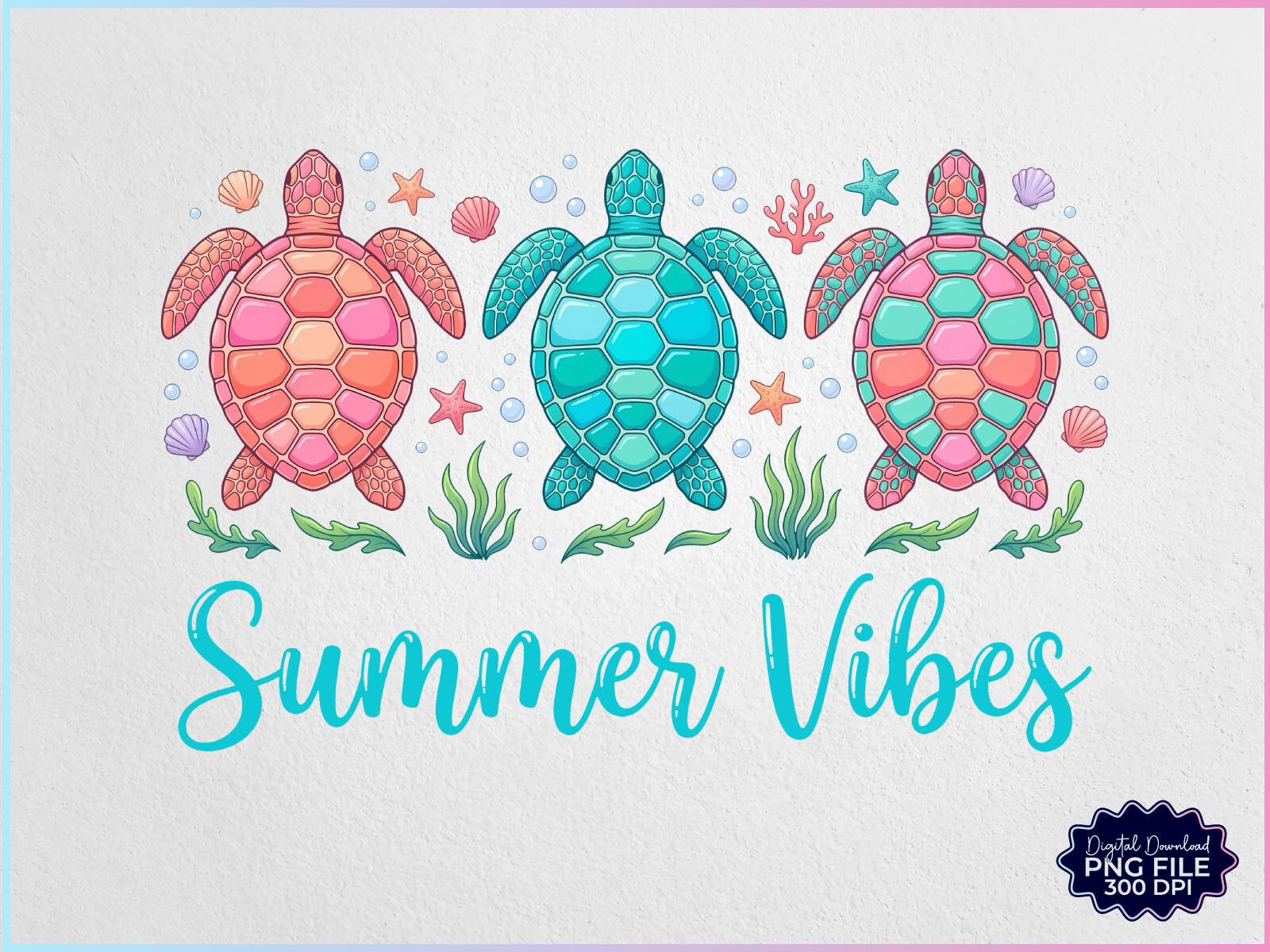 Summer Vibes Sea Turtle PNG Graphic by Creative Community · Creative ...