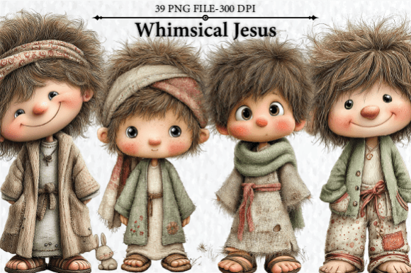 Whimsical Jesus Clipart