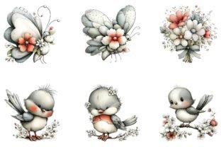 Whimsical Silver Spring Clipart Graphic by Print Magic · Creative Fabrica