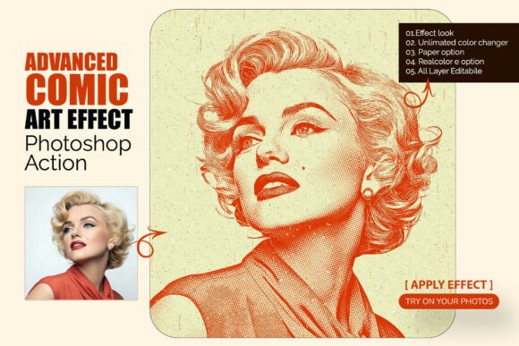 Advanced Comic Art Photoshop Action Graphic Actions & Presets By mristudio