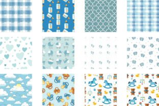 Baby Boy Digital Paper Graphic by Vintage · Creative Fabrica