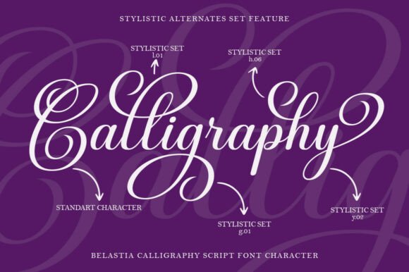 Belastia Calligraphy Font - Preview 1