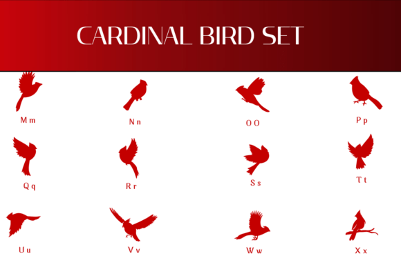 Cardinal Bird Set Font - Preview 2