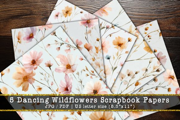Dancing Wildflowers Scrapbook Paper Pack