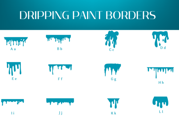 Dripping Paint Borders Font - Preview 1