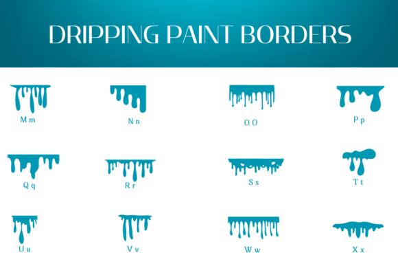 Dripping Paint Borders Font - Preview 2