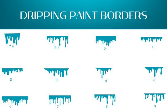 Dripping Paint Borders Font - Preview 3