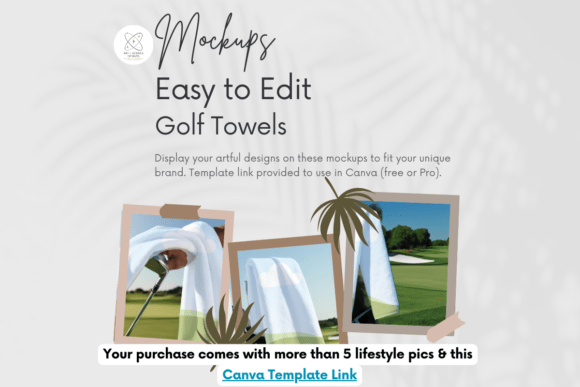 Golf Towel - Canva Frame Mockup for POD