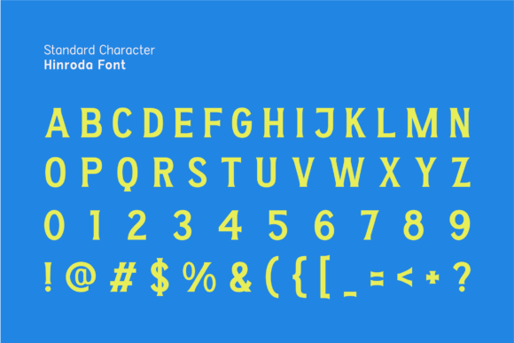Hinroda Font PNG with transparent background - Preview 1